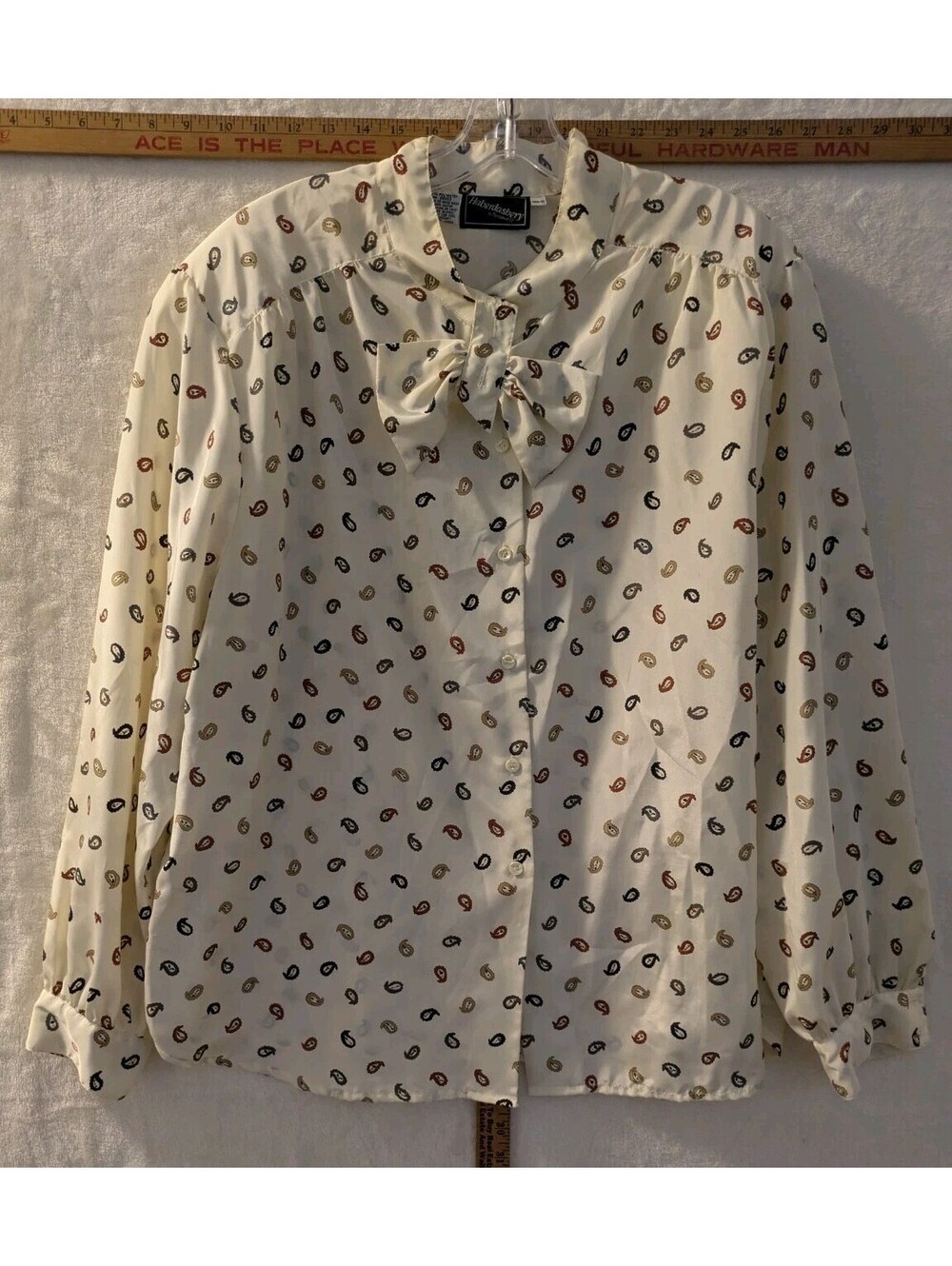 Vintage Haberdashery by Personal Pussybow Paisley Blouse Size 20W 40